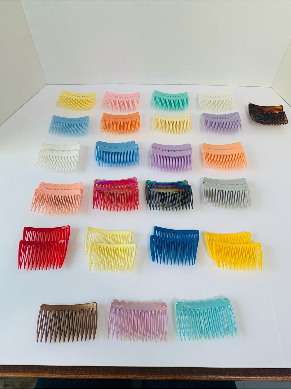 Vintage Goody Hair Side Combs 2.5” Multiple Colors Lot of 45 (21 Pairs)